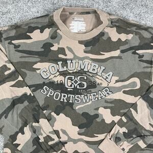 Columbia Sportswear Shirt Mens Size XL Camo Long Sleeve Cotton Outdoor Hunting